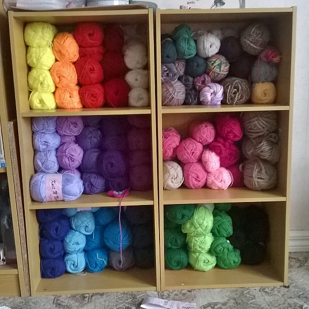 The new and vastly improved wool storage space