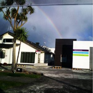 ... and a rainbow on our way out of Napier
